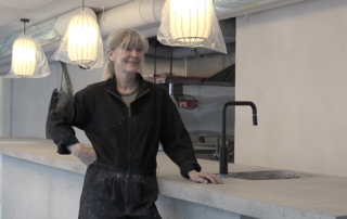 På bar med betong